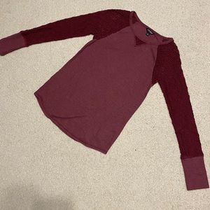 Lucky Brand Lace Sleeve Top